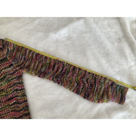 VERONICA BEARD Women Small Space Dye Multi-Color Dorla Wool Cardigan Sweater - Picture 9 of 14